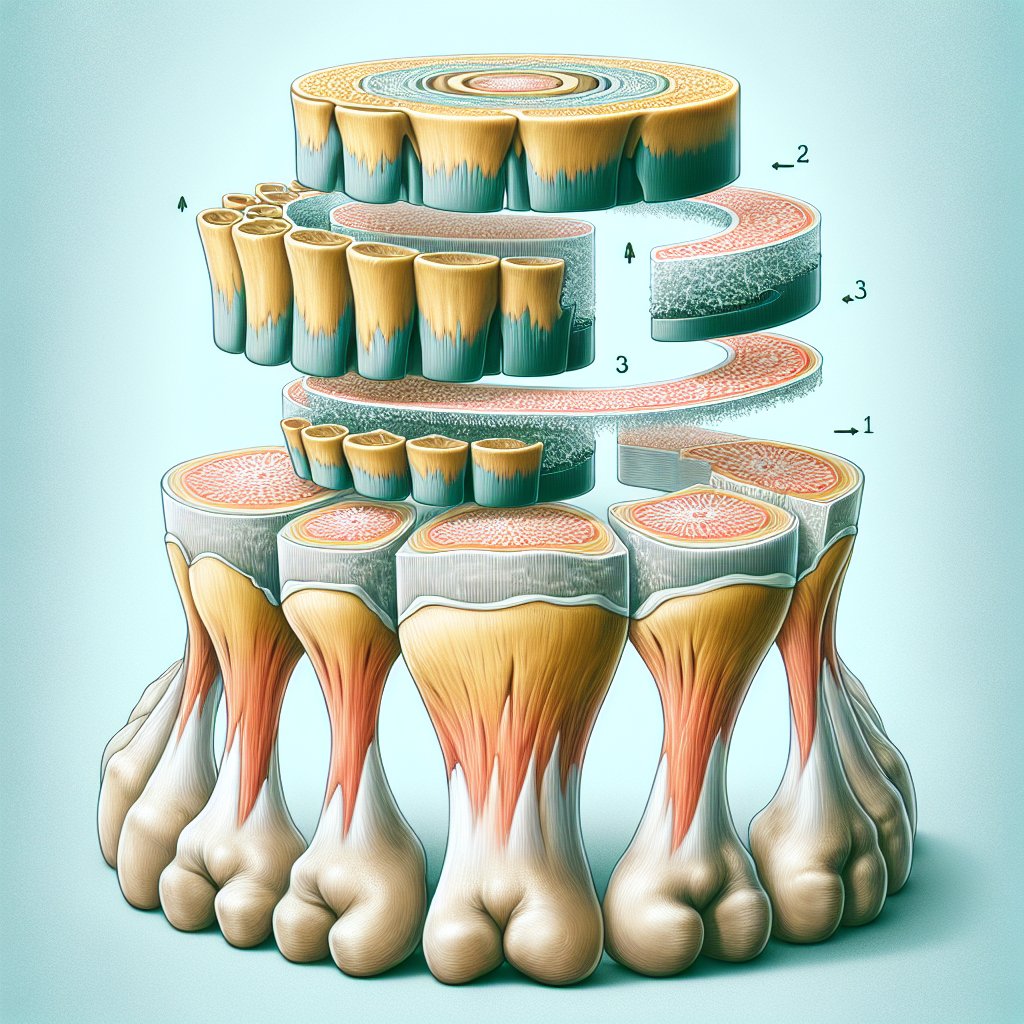 The process of ossification: How cartilage turns into bone.