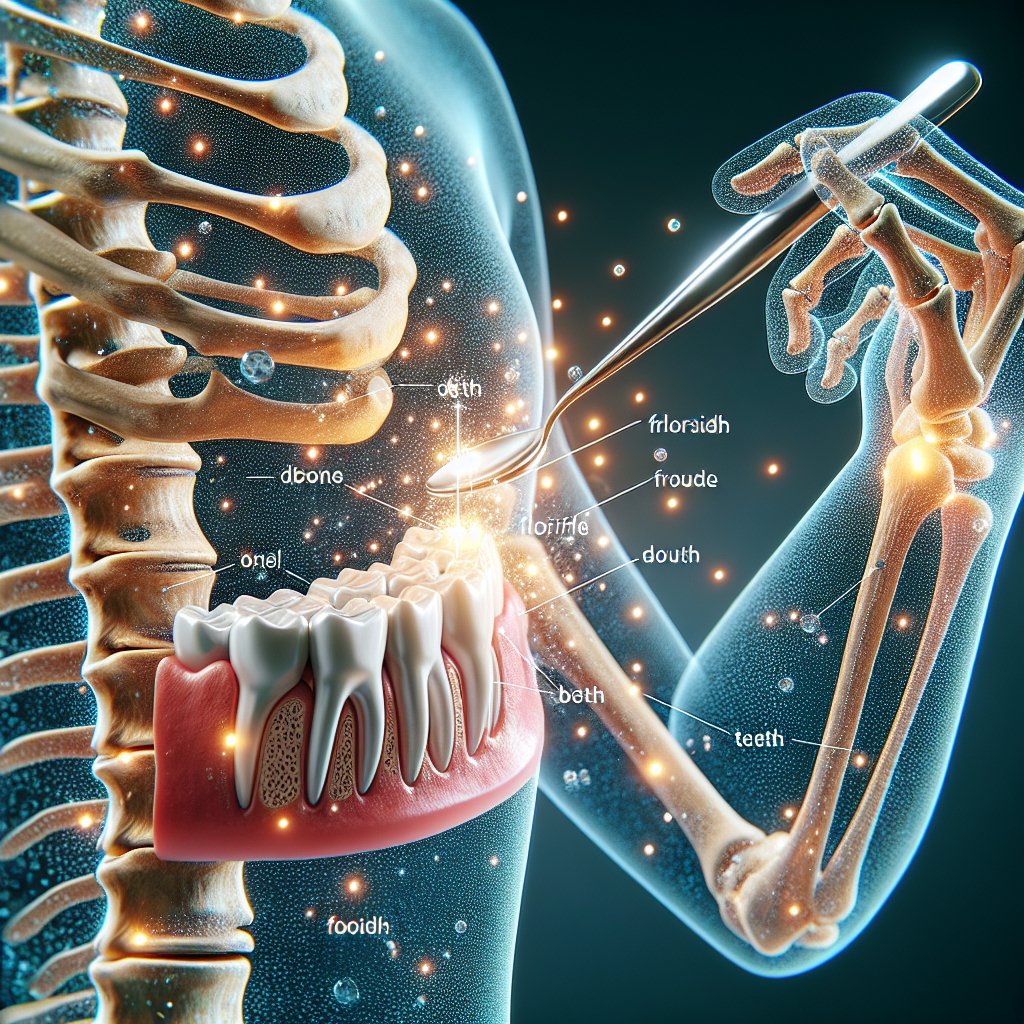 The role of fluoride in strengthening bones and teeth.